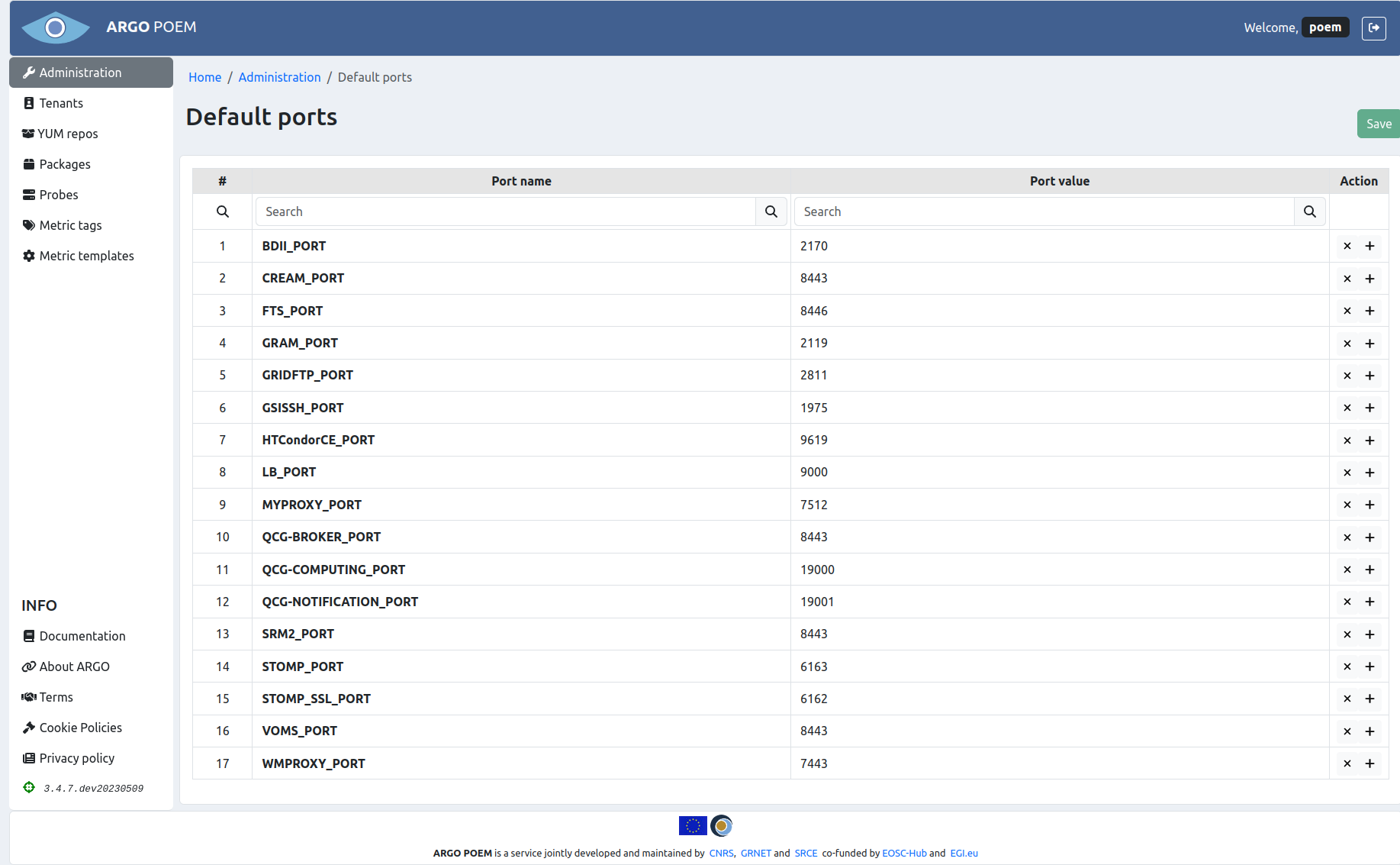 SuperAdmin default ports