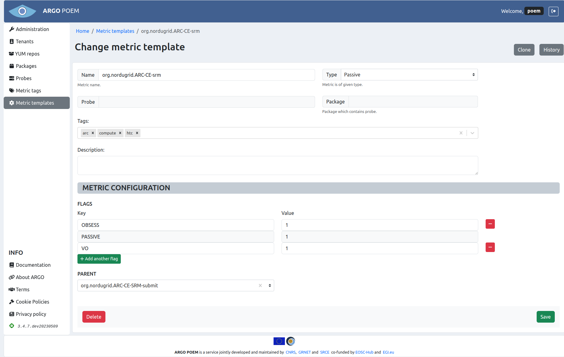 SuperAdmin passive metric template
