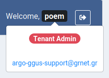 Tenant Admin Hover Info