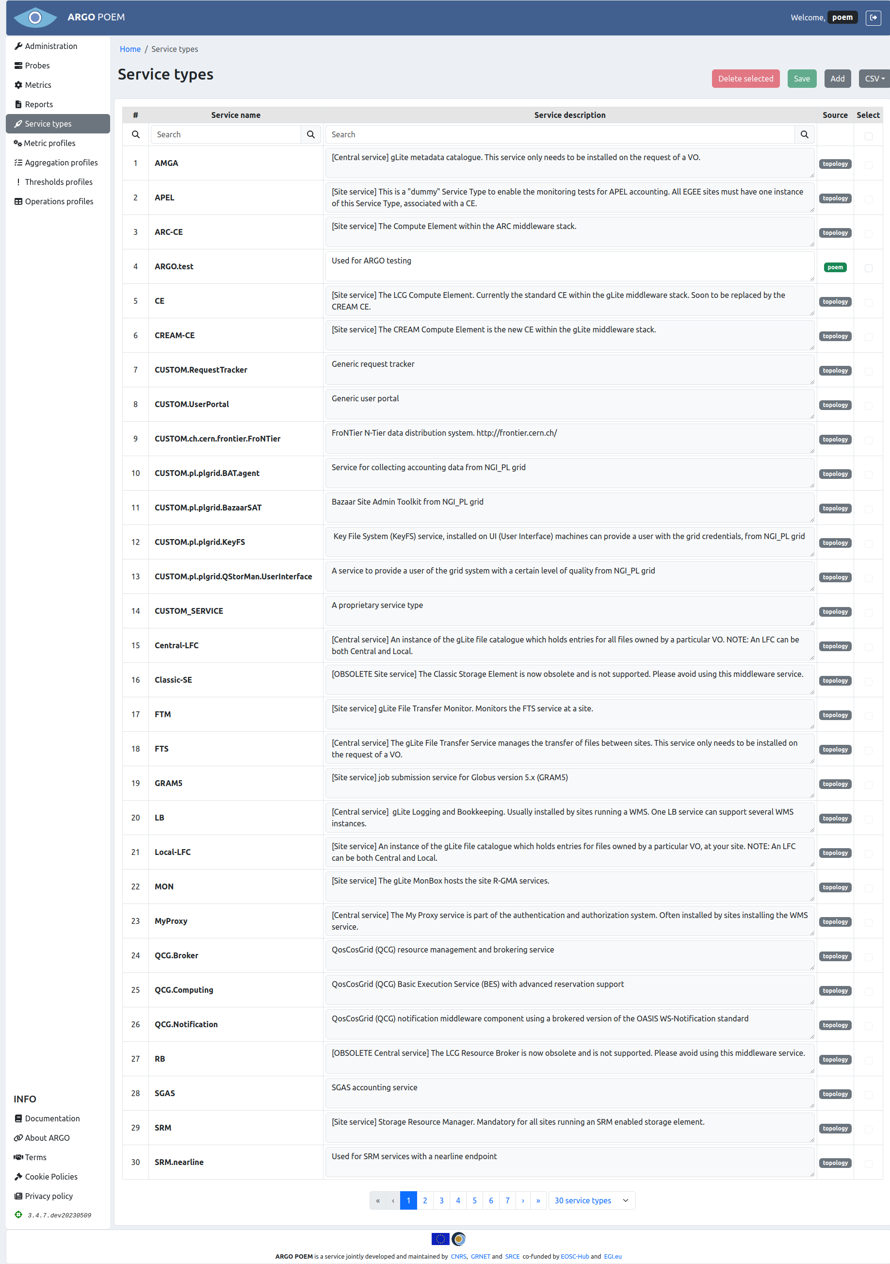 Tenant Service Types